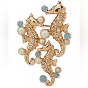 Anne Klein Seahorse Brooch